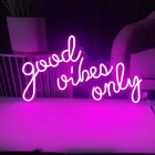 Unbreakable Good Vibes Only Neon Sign RGB Color Changing For Party Decor